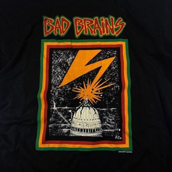 Bad Brains Capitol Strike Tee Shirt Black, Size Medium - Picture 2 of 3